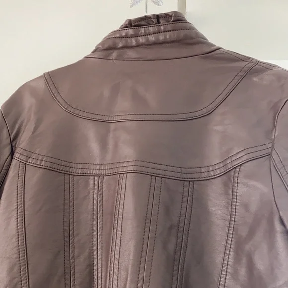 DONATED-Faux Leather Jacket - Picture 8 of 9
